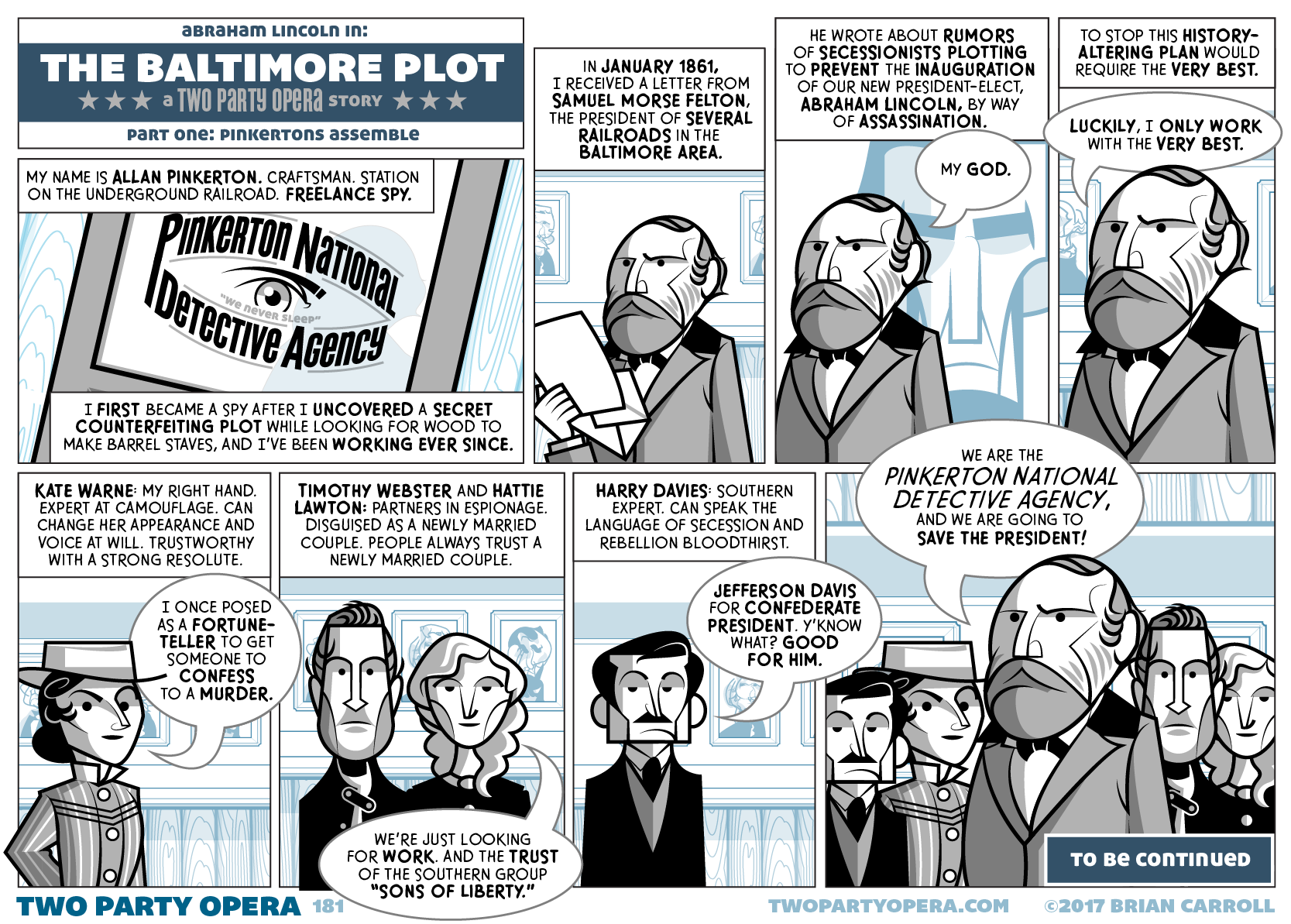 The Baltimore Plot – Part One: Pinkertons Assemble