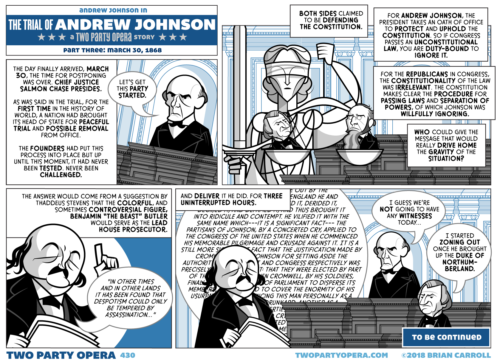 The Trial of Andrew Johnson – Part Three: March 30, 1868