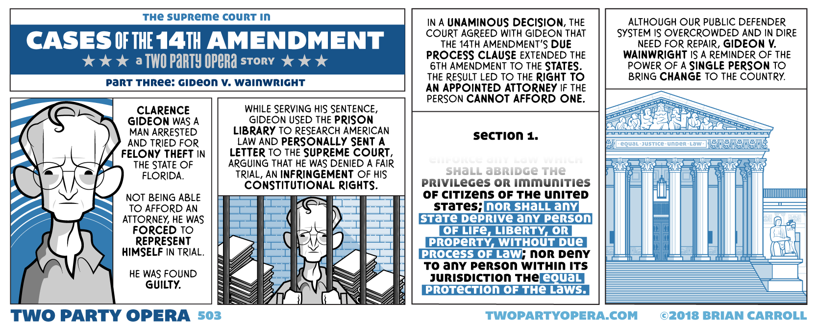 Cases of the 14th Amendment – Part Three: Gideon v. Wainwright